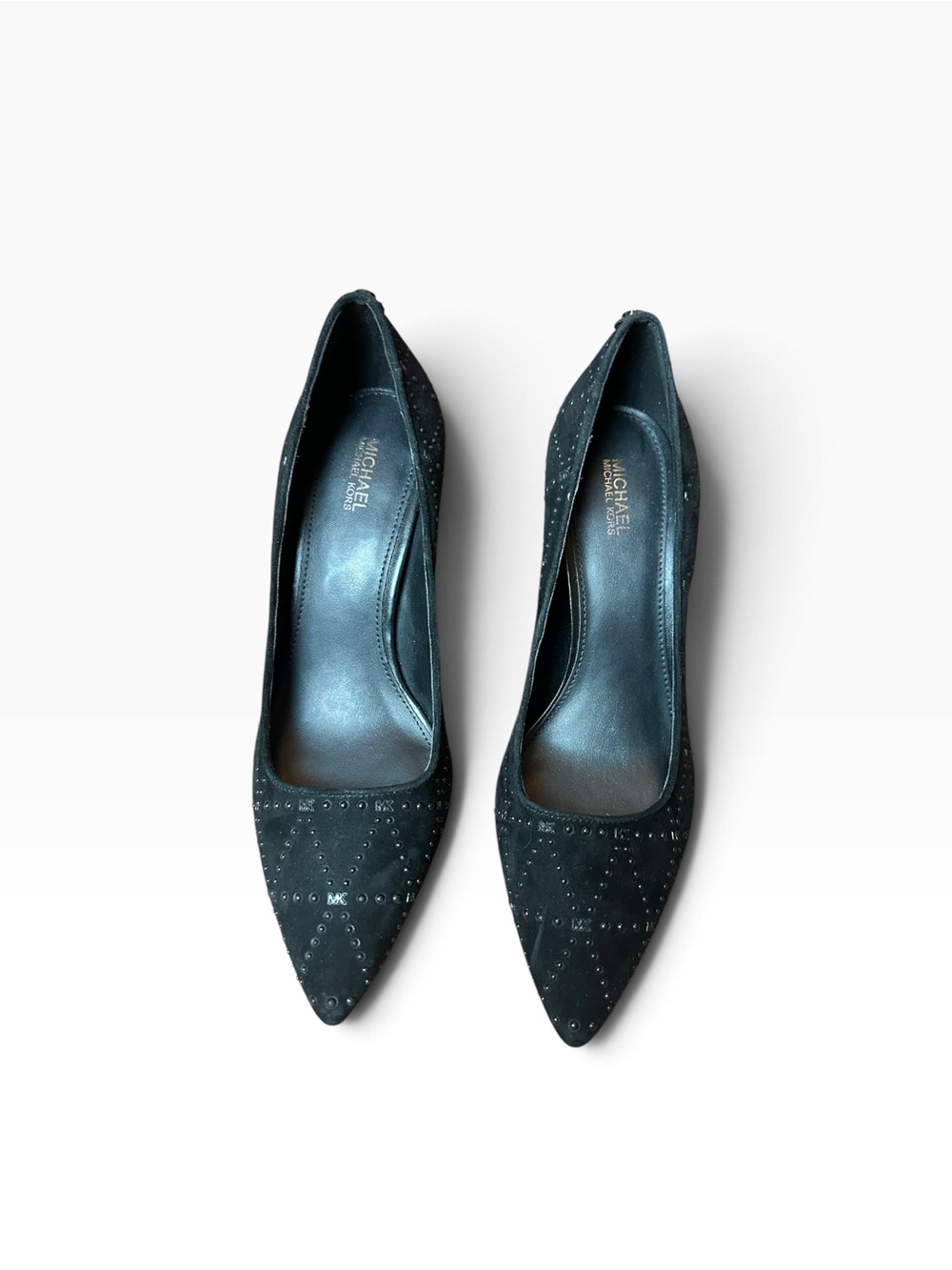 MICHAEL Michael Kors Black Pointed Toe Studded Pumps Size 8